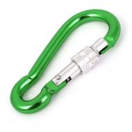 Traveling Sports Green Aluminum Screw Snap Spring Carabiner Clip Hook Keyring by Unique Bargains