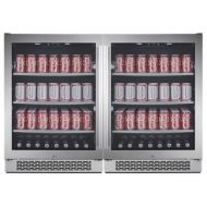 Avallon ABR241SGDUAL 48 Inch Wide 304 Can Energy Efficient Beverage Center with LED Lighting, Double Pane Glass, Touch Control