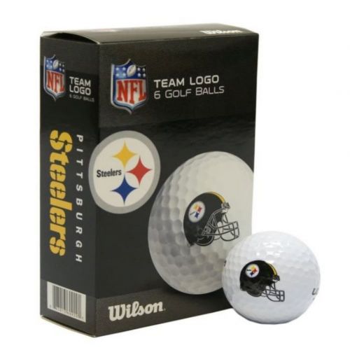 윌슨 Wilson NFL Pittsburgh Steelers Golf Balls Team Logo 6 Ball Pack Wilson Ultra 500 - One sizeby Wilson