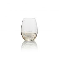 Mikasa Electric Boulevard Stemless Wine Glasses in Gold (Set of 4)
