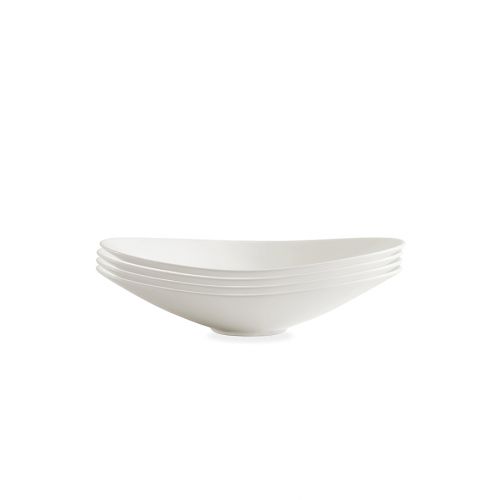 Fortessa Accentz 9.5-Inch Oval Coupe Bowls in White (Set of 4)