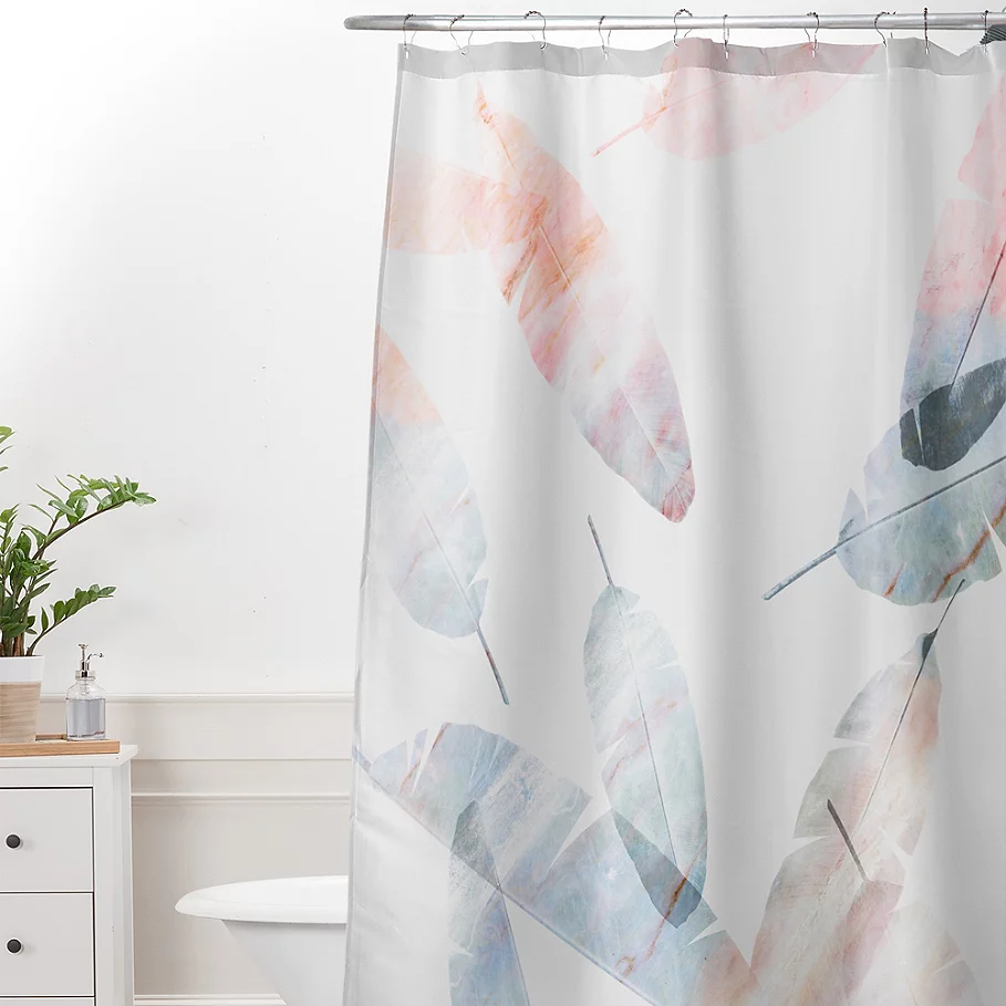 Deny Designs Iveta Abolina Coral Shoreline Shower Curtain in Grey
