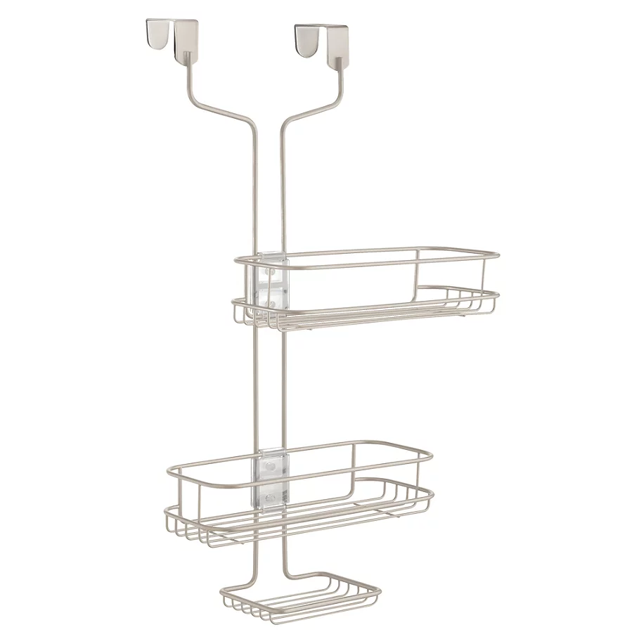  IDesign iDesign Linea Adjustable Over-the-Door Shower Caddy in Satin