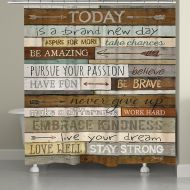 Laural Home Inspiring Mantra Shower Curtain