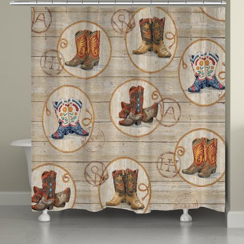  Laural Home Western Boots Shower Curtain