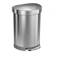 Simplehuman simplehuman Semi-Round 60-Liter Step-On Trash Can with Liner Rim