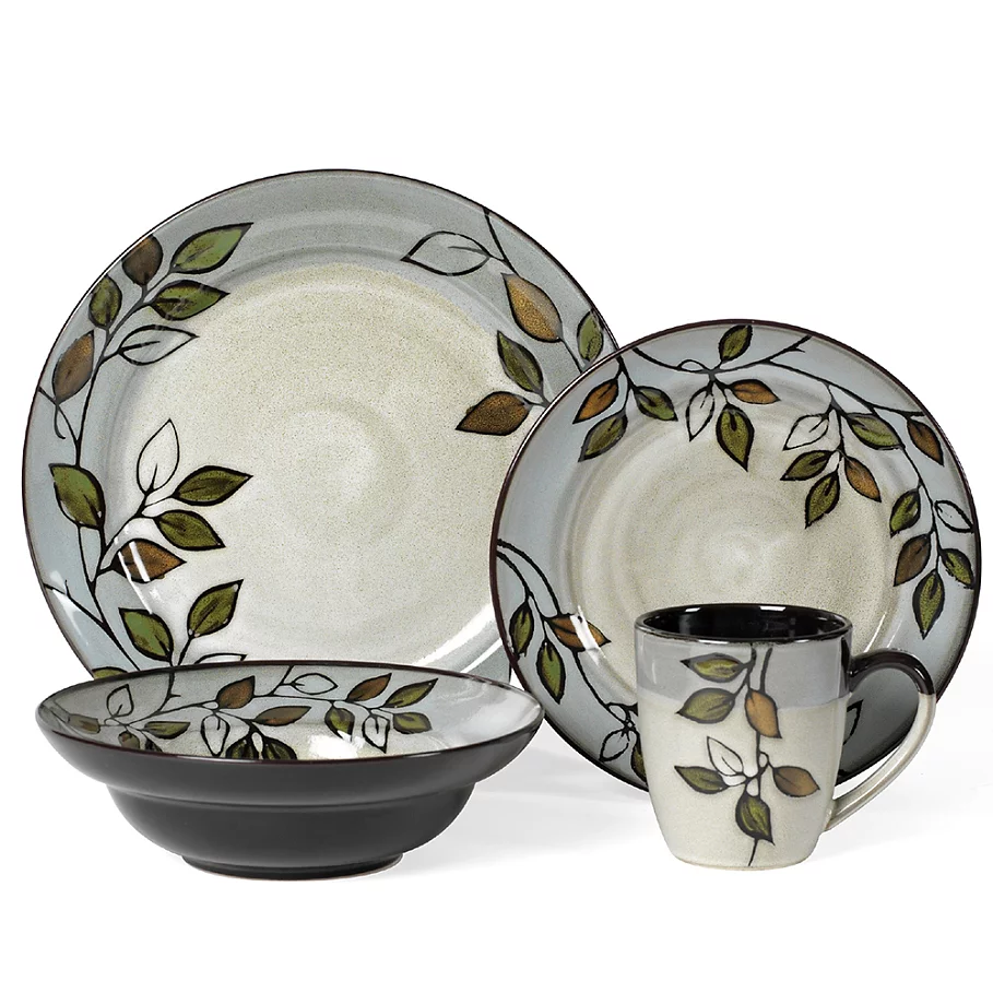 Pfaltzgraff Rustic Leaves 16-Piece Dinnerware Set