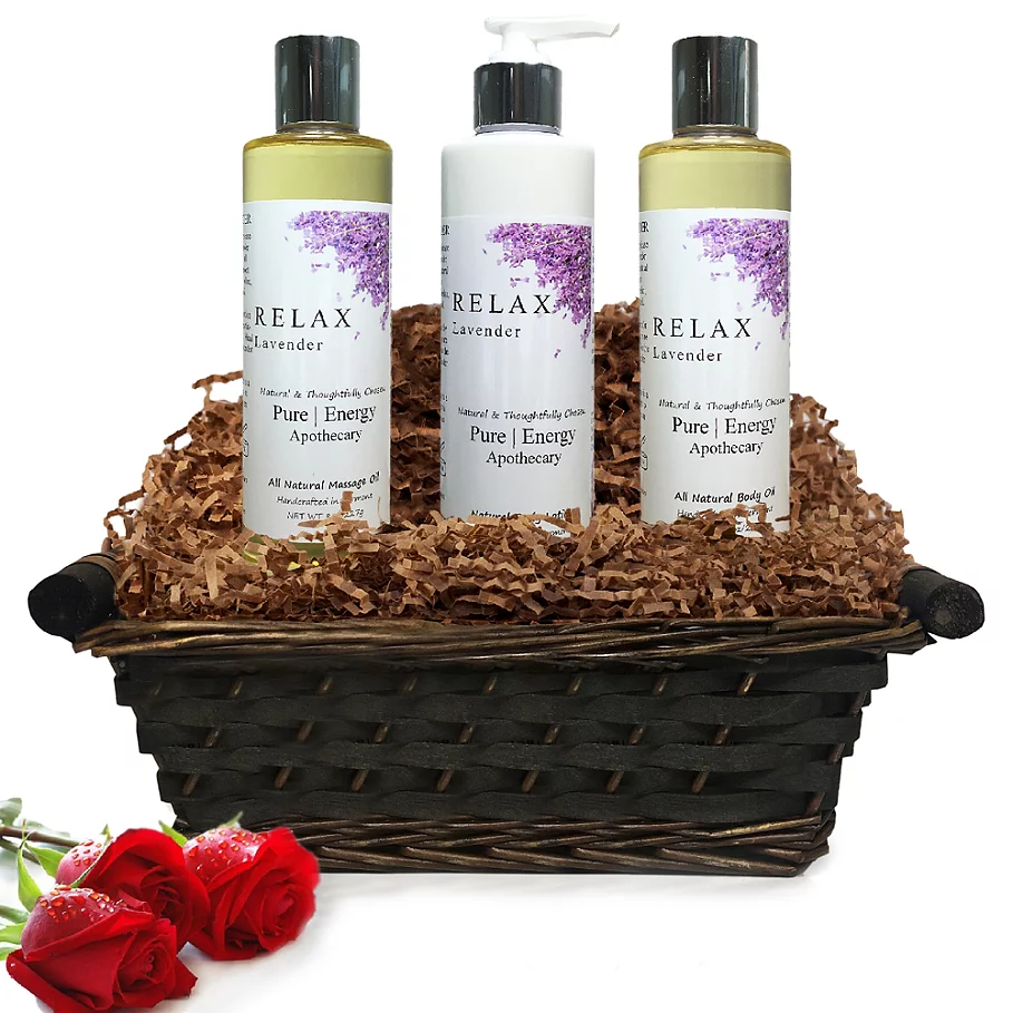 Pure Energy Apothecary Moisture Madness Lavender Gift Set with Basket