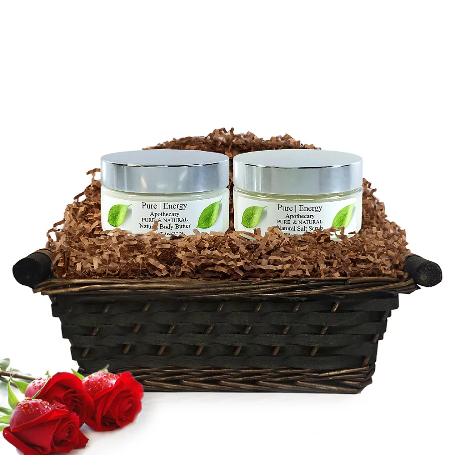 Pure Energy Apothecary Supreme Sensation Pure and Natural Unscented Gift Set with Basket