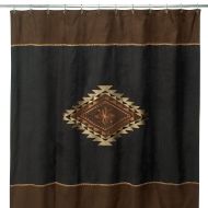 Avanti Mojave 72-Inch x 72-Inch Fabric Shower Curtain in BlackBrown