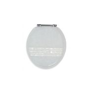 Ginsey Mother of Pearl Banded Lid Standard Resin Toilet Seat