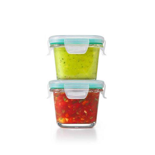 옥소 OXO Good Grips Smart Seal 4-Piece Square Glass Food Storage Set