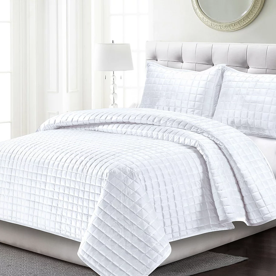 Tribeca Living Florence Velvet Quilt Set