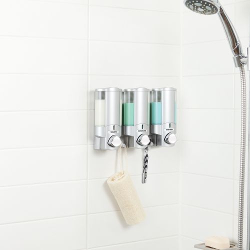  Aviva 3-Chamber Soap Dispenser in Satin Silver