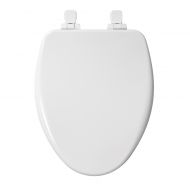 Mayfair Elongated Closed Front Molded Wood Toilet Seat in White