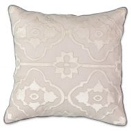 Beautyrest LaSalle Embroidered Square Throw Pillow in Pumice