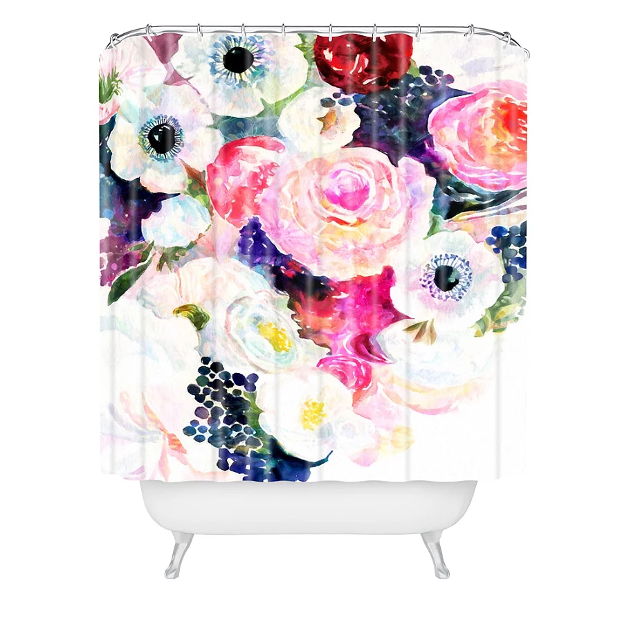 Deny Designs Stephanie Corfee Dark and Light Shower Curtain in Pink