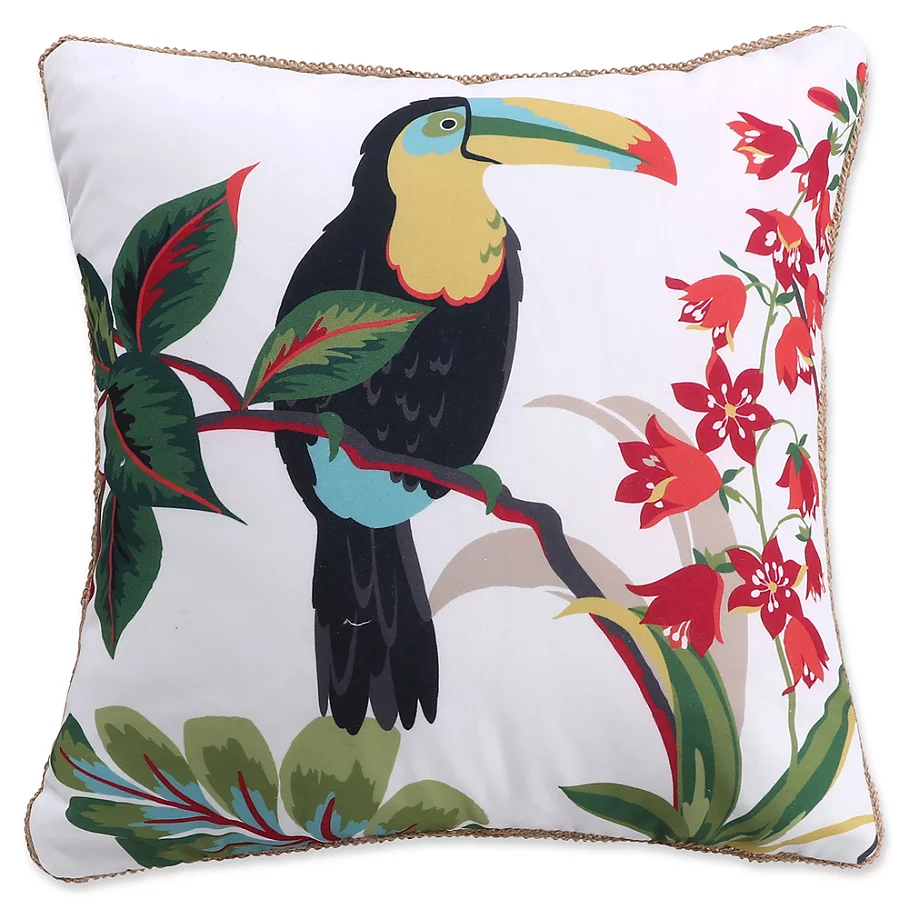 Levtex Home Teraina Toucan Square Throw Pillow in Taupe