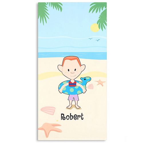  Summer Family Characters Beach Towel