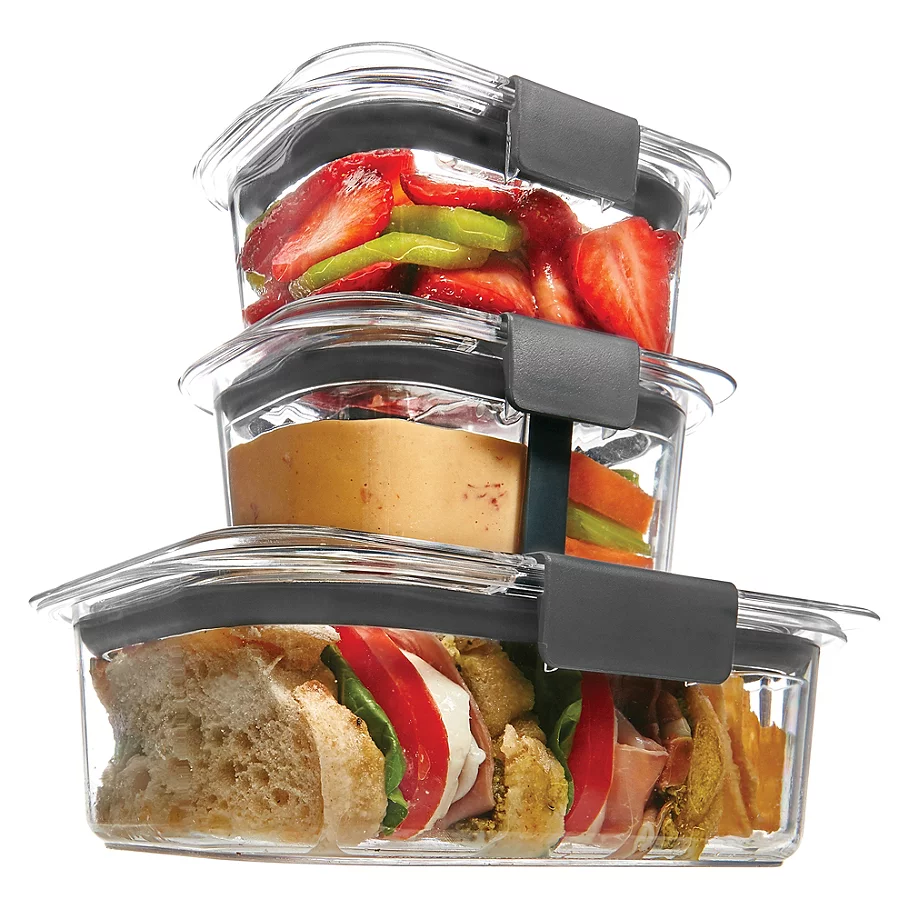  Rubbermaid Brilliance 6-Piece SandwichSnack Storage Container Set
