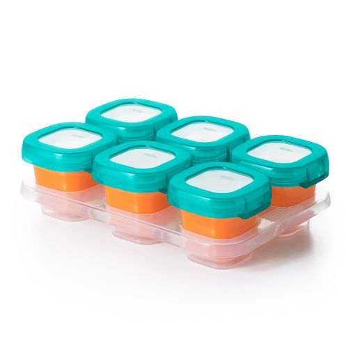 옥소 OXO Tot 2 oz. Food Storage Baby Blocks in Teal (Set of 6)