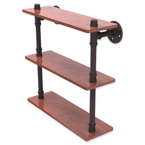  Allied Brass Pipeline Collection Ironwood Triple Shelf