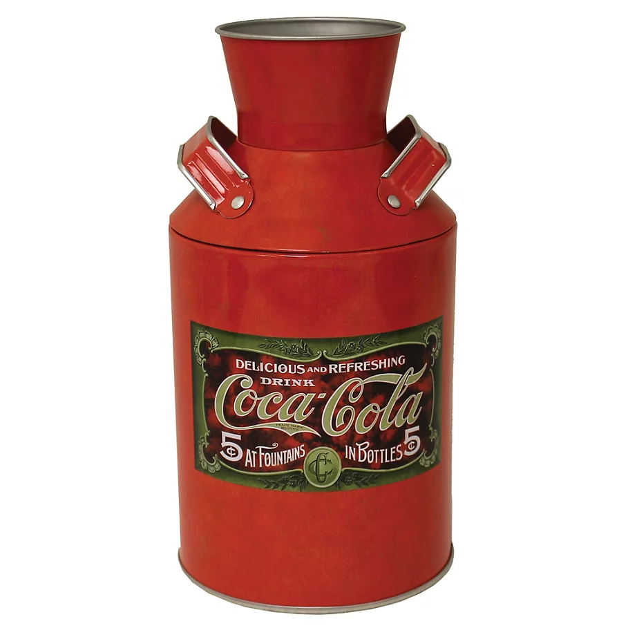 Coca-Cola Replica Milk Can Storage Tin in Red