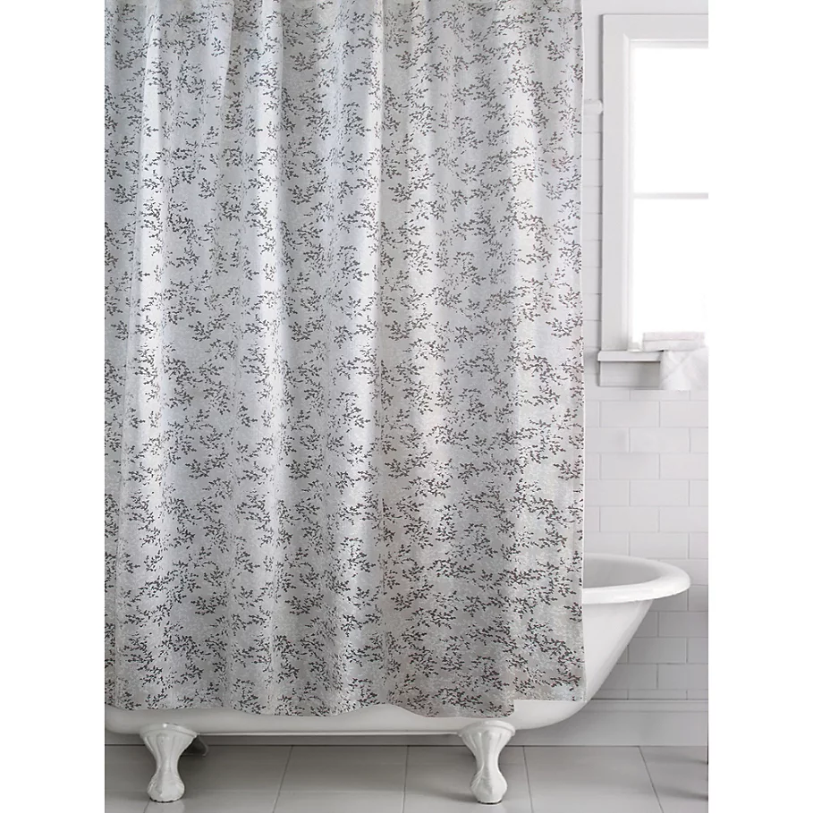 Alexa Leaf Shower Curtain in Cream