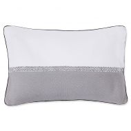 Lacoste Embroidery Line Oblong Throw Pillow in Alloy Grey