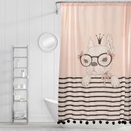 Simply Whimsical Princess Pup Shower Curtain in Pink