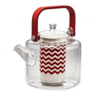Bonjour BonJour 35 oz. Reverie Glass Teapot in Red