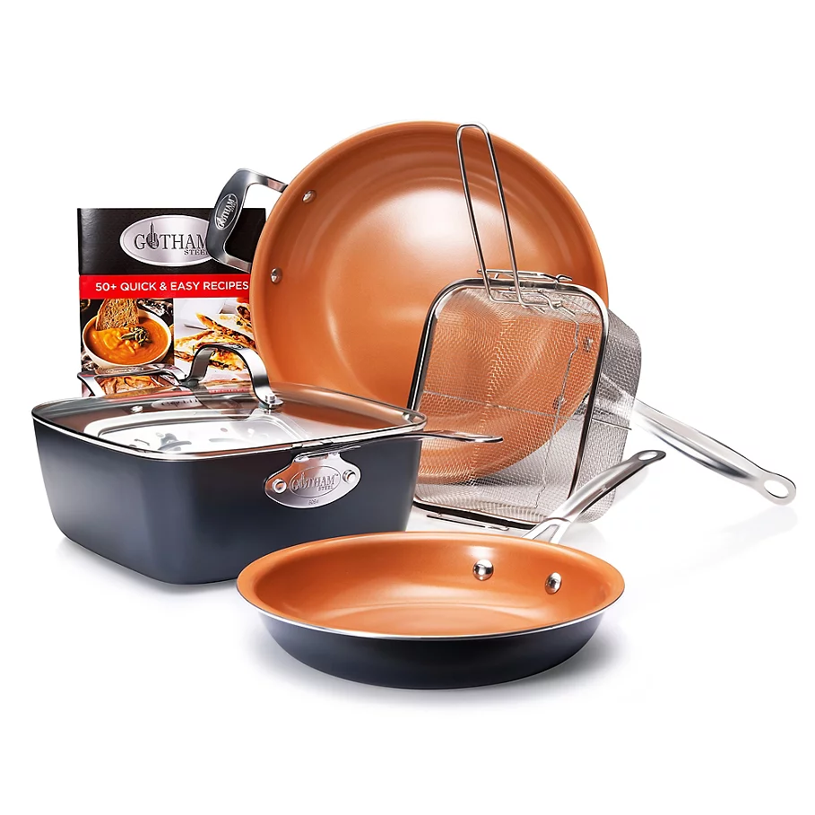  As Seen on TV Gotham™ Steel 11-Piece Cookware and Pro Cut Knife Set