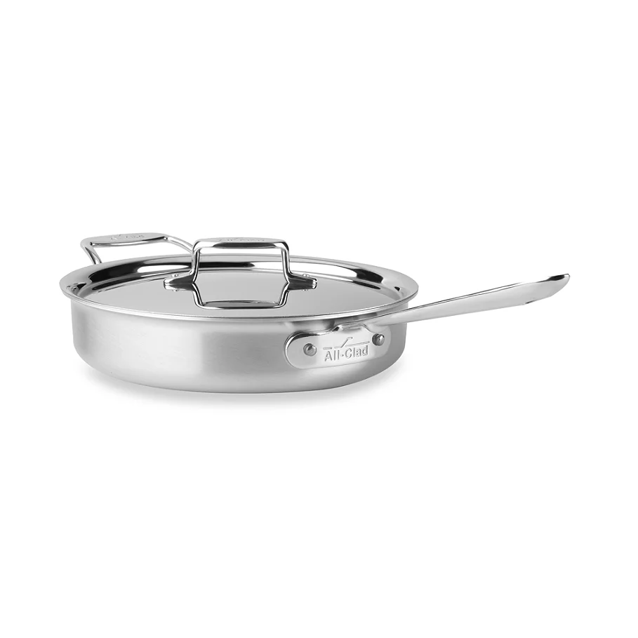 All-Clad d5 Brushed Stainless Steel 3 qt. Covered Saute Pan