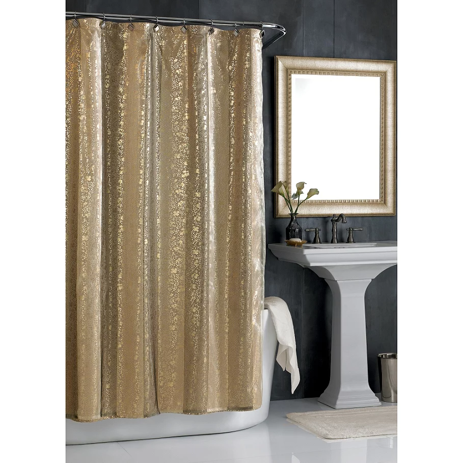 Sheer Bliss Shower Curtain in Gold