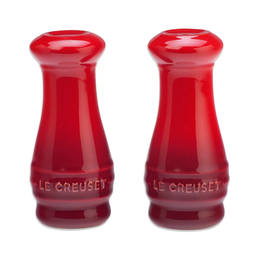 Le Creuset 2-Piece Salt and Pepper Shaker Set in Cherry