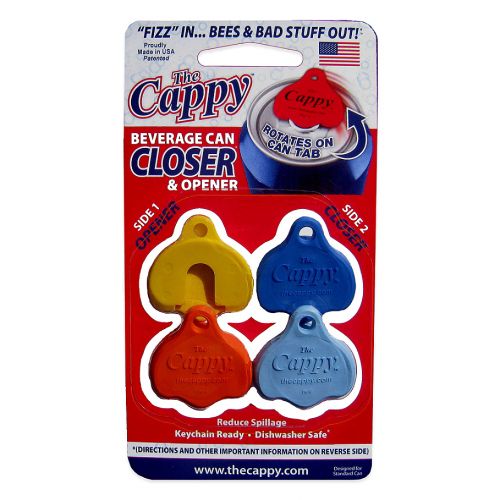  The Cappy Beverage Can Closers & Openers (Set of 4)