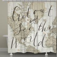 Laural Home Get Out and See the World Shower Curtain