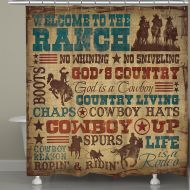 Laural Home Welcome to the Ranch Shower Curtain