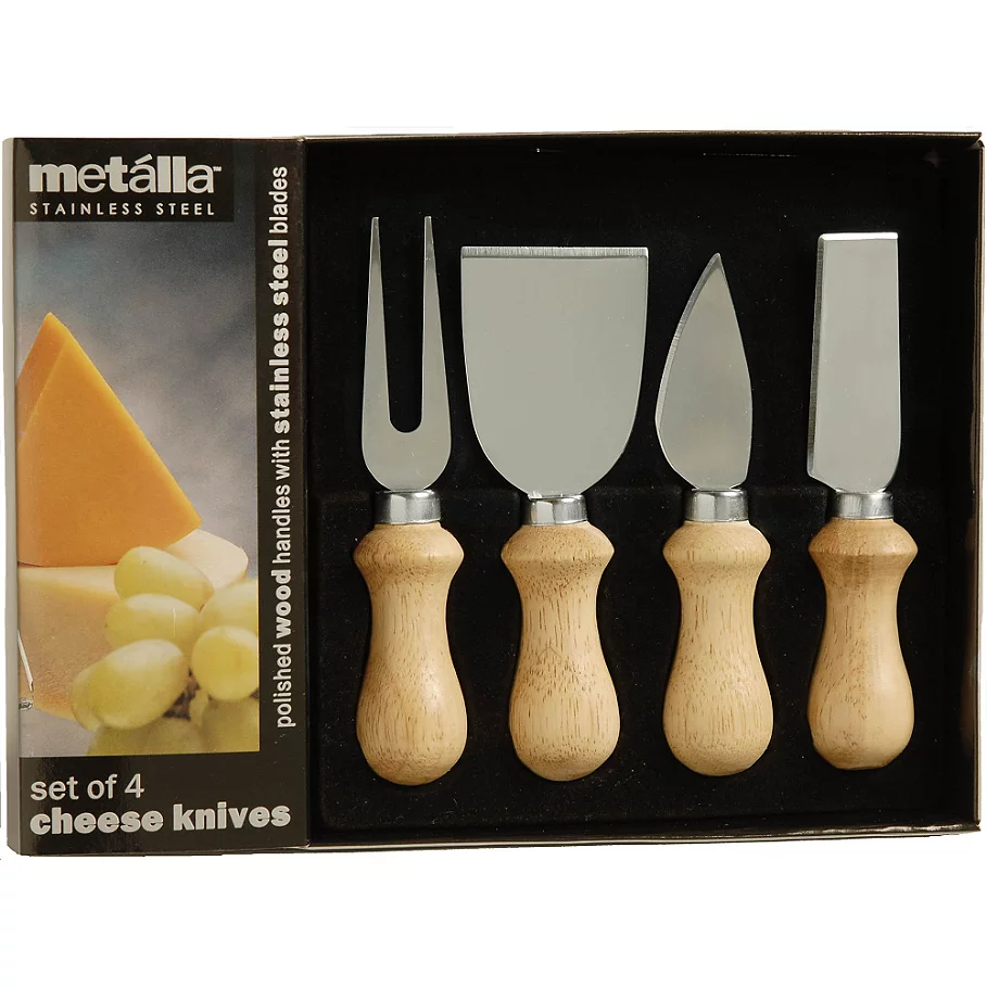  Prodyne Wooden Handle Cheese Knives (Set of 4)