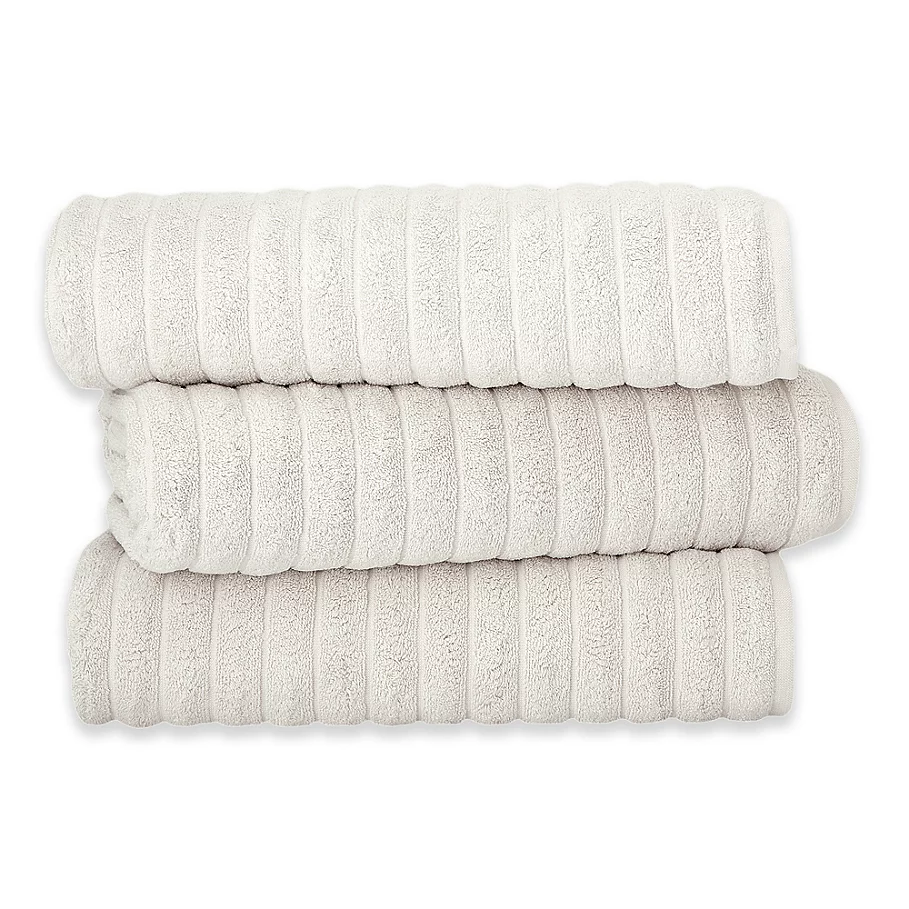 Classic Turkish Towels Turkish Cotton Ribbed Bath Sheets (Set of 3)