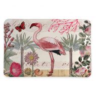 Laural Home 20-Inch x 30-Inch Botanical Flamingo Memory Foam Rug