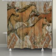 Laural Home Southwestern Horses Shower Curtain