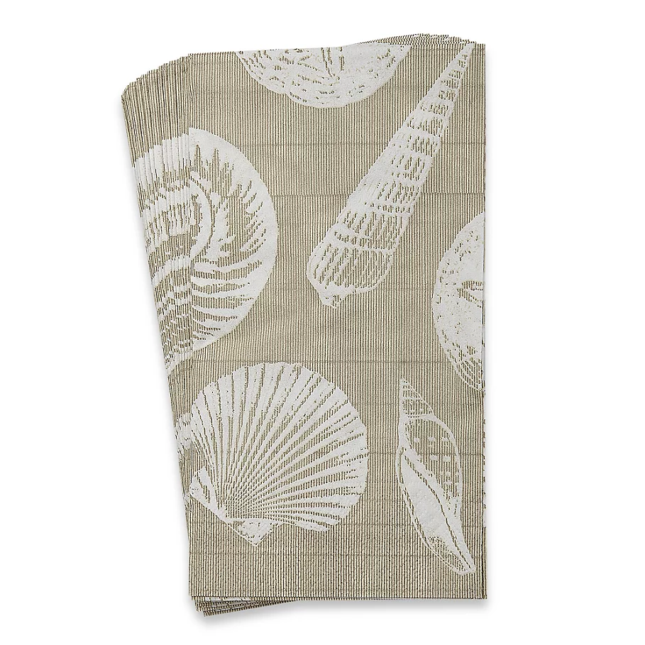 Caspari Shells and Sand 16-Count Paper Guest Towels