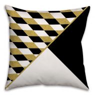 Diamond and Triangle Pattern Throw Pillow in CreamMulti