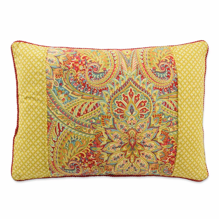 Waverly Swept Away Reversible Rectangle Throw Pillow in Berry