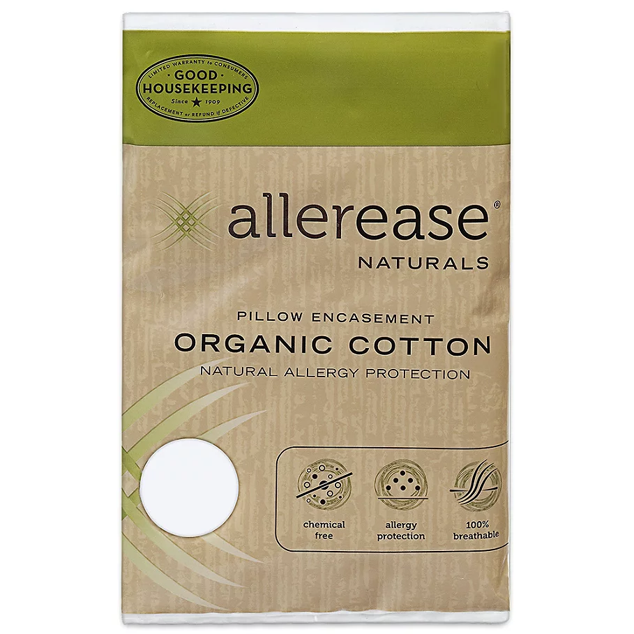  AllerEase Naturals 230-Thread-Count Organic Cotton Standard Pillow Case