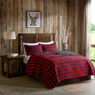 Woolrich Check Reversible Quilt Set in RedBlack