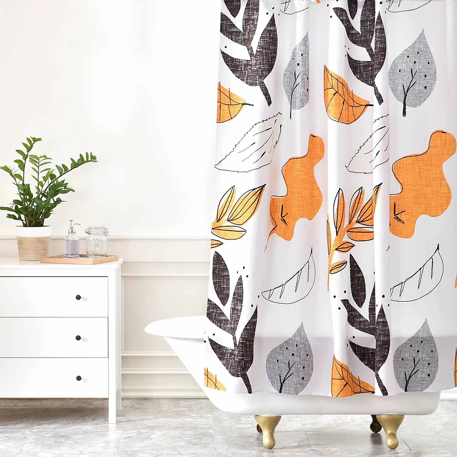 Deny Designs Mummysam Fall Leaves Shower Curtain
