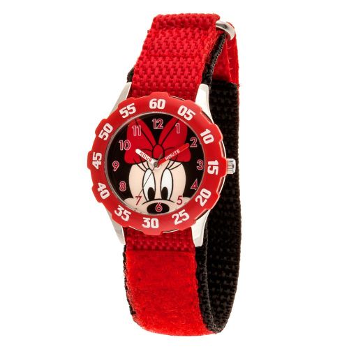 디즈니 Disney Minnie Mouse Stainless Steel Time Teacher Watch - Kids