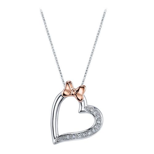 디즈니 Disney Minnie Mouse Diamond Heart Necklace